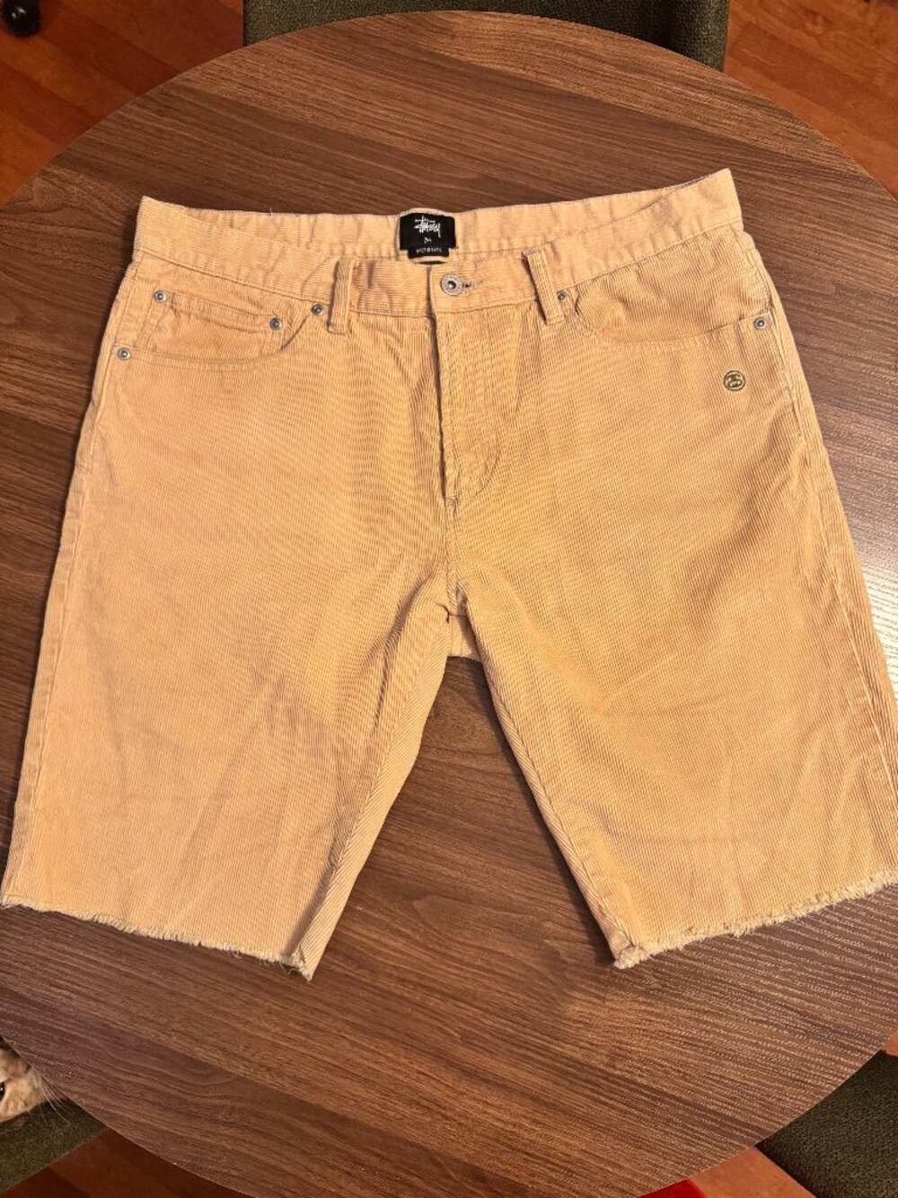 Vintage Y2K Era Stüssy Tan/Peach Corduroy Shorts : Size 34